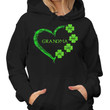 Hoodie & Sweatshirts Grandma Shamrock Heart St. Patrick‘s Day Irish Personalized Hoodie Sweatshirt