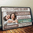 I Love You More Than Anything - Upload Image, Gift For Couples - Personalized Horizontal Poster.