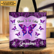 Blessed To Be Called Grandma Galaxy Butterfly Printed Personalized Tote Bag