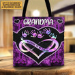 Blessed To Be Called Grandma Hologram Heart Personalized Tote Bag