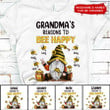Gnome Grandma‘s Reason To Bee Happy Personalized Custom T-shirt DDL26JAN22TT1 White T-shirt Humancustom - Unique Personalized Gifts 2XL White 