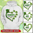 Grandma's Lucky Charm with Grandkids Name Hoodie, Patrick's Day Gift for Mom, Mimi NLA21JAN22TP1 White T-shirt and Hoodie Humancustom - Unique Personalized Gifts Classic Tee White S