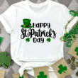 St Patrick's Day Rainbow and Clover, Grandma and grandkids name, Patrick day shirt