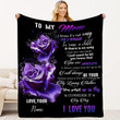I Love You Mom Blanket with Name Change - Gifts for Mom with Warm Saying on Blanket