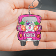 Nana Est Easter Truck Flat Acrylic Personalized Keychain With 2 Sides Are The Same