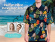 Tropical Flower Hawaiian Shirt, Personalize Face Shirt, Custom Shirt with Photo, Summer Vacation Shirt