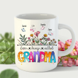Personalized Love Being Called Grandma WildFlower With Grandkids Butterfly Mug