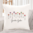 Grandma Garden Kid Names Indoor Pillow