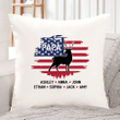 Papa Grandpa Deer Hunting and Flag Indoor Pillow