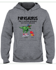 Personalized Papasaurus And Kids Name Hoodie