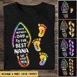 Happy Mother's Day To The Best Grandma Personalized Footprints Shirt NVL04MAY22TT1 Black T-shirt and Hoodie Humancustom - Unique Personalized Gifts Classic Tee Black S