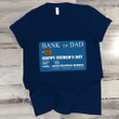 Personalized Bank of Dad Card Happy Father Day V-Neck