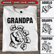 Father's Day Gift Personalized Grandpa with Grandkids Hand to Hands Shirt NVL09MAY22TP1 White T-shirt and Hoodie Humancustom - Unique Personalized Gifts Classic Tee White S