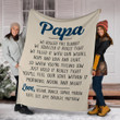 Blanket For Papa, Papa We Hugged This Blanket, Christmas Gift Letter To Parents From Grandkid, Blankets With Name