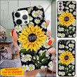 Grandma With Grandkids Daisy and Sunflower Personalized Phone Case Phone case FUEL 