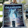 Grandson Blanket, to My Grandson, I Will Always Be There I Love You, Gift for Mom, Throw Blanket for Bed, Gift for grandson