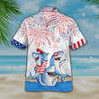 Men's 4th of july Shark hawaiian shirt - Independence Day hawaiian shirt, USA Patriotic Hawaiian Shirt
