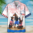 Dobermann Hawaiian Shirts - Independence Day Is Coming, USA Patriotic Hawaiian Shirt