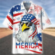Men's Eagle USA Patriotic Hawaiian Shirt - Patriotic Aloha Shirts, 4th of july shirt