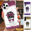 Leopard Bun hair Grandma Life Mom Life Personalized Phone case SC0661 Phone case FUEL 