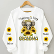 Greatest Blessings Grandma Sunflower Gnome Shirt Personalized Sunflower Grandma Sweartshirt Personalized Grandma Nana Mimi Gift, Customized Mother's Day Sweater, Personalized Grandma Nana Mimi Sweater