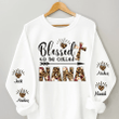Personalized Grandma With Grandkids Leopard Sweater, Personalized Grandma Gift, Customized Mother's Day Sweater, Personalized Grandma Nana Mimi Sweater