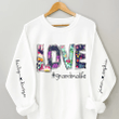 Personalized Love Sweater Grandma Mom Wears Her Heart Kids On Sleeve Personalized 3D Sweater For Grandma Nana Gigi Mimi