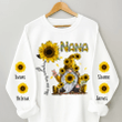 Personalized Greatest Blessings Grandma Sunflower Gnome Shirt Personalized Sunflower Grandma Sweartshirt Personalized Grandma Nana Mimi Gift, Customized Mother's Day Sweater