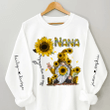Personalized Greatest Blessings Grandma Sunflower Gnome Shirt Personalized Sunflower Grandma Sweartshirt Personalized Grandma Nana Mimi Gift, Customized Mother's Day Sweater
