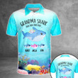 Personalized Grandma Shark Doo Doo Under The Sea 3D Shirt Grandma With Grandkids Name Cute Shark 3D All Over Print Hoodie Zip Hoodie
