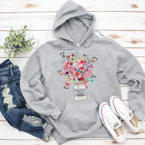New - Happiness Is Being A Mamaw | Personalized Hooded Sweatshirt
