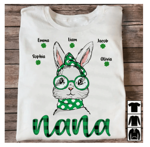 Nana - Bunny St Patrick | Personalized T-Shirt