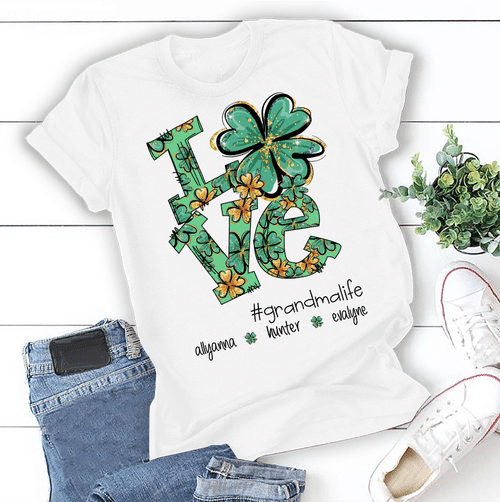 Love Grandma Life - Patrick's Day | Personalized T-Shirt