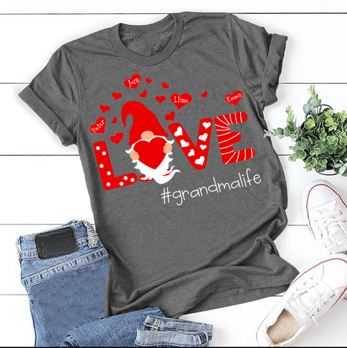 Love Grandma Life - Heart | Personalized T-Shirt