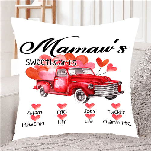 Mamaw's Sweethearts - Truck | Personalized Pillow