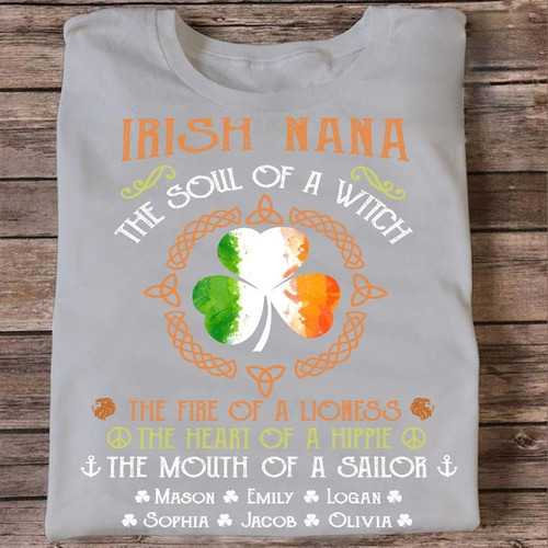 Irish Grandma The Soul Of A Witch | Personalized Long Sleeve Shirt