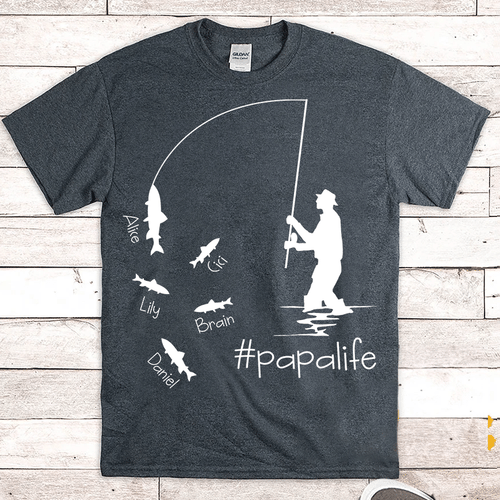 Papa Life - Fishing | Personalized T-Shirt