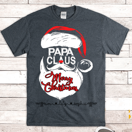 Papa Claus - Merry Christmas | Personalized T-Shirt