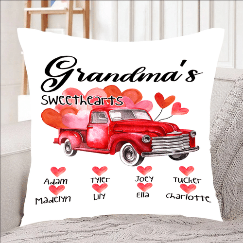 Grandma's Sweethearts - Truck | Personalized Pillow