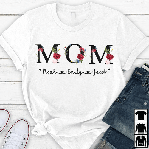 Mother Art Font - Flower | Personalized T-Shirt