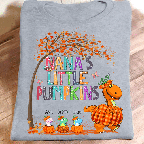 Nana's Little Pumpkins - Saurus | Personalized T-Shirt