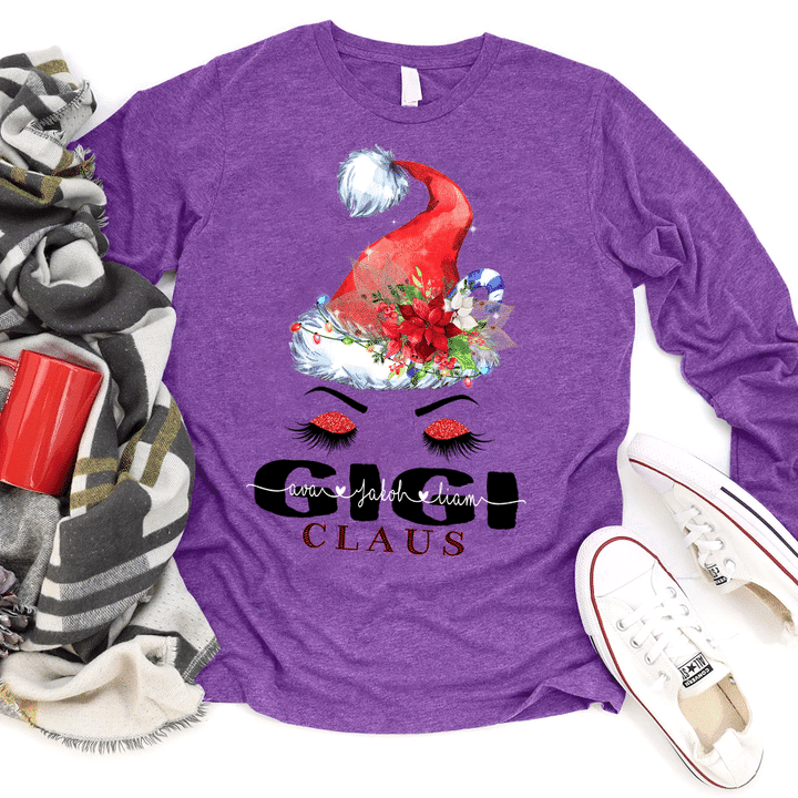 Christmas Gigi Claus - Art | Personalized Long Sleeve Shirt