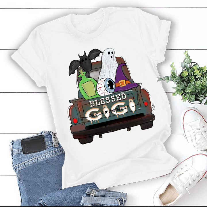 Blessed Gigi - Halloween Car | Personalized T-Shirt