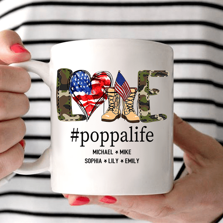 Poppa Life - Veteran | Personalized Mug