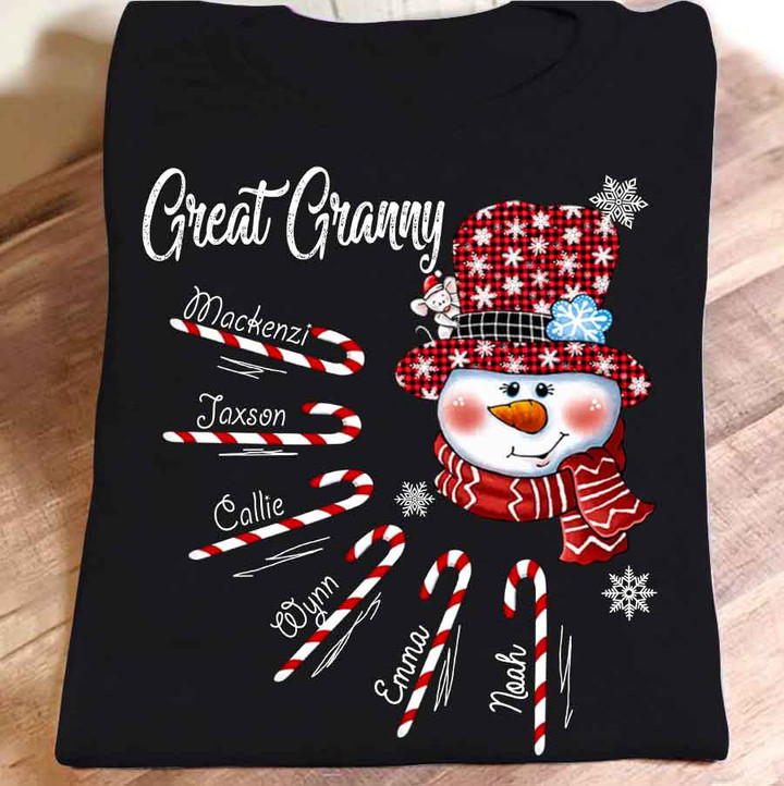 Great Granny Snowman Christmas | Personalized T-Shirt