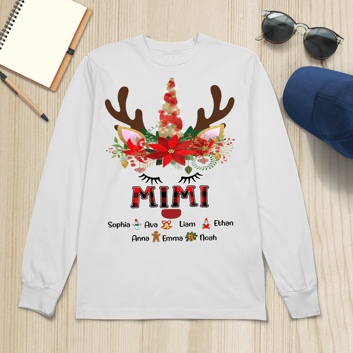 Christmas - Mimi Unicorn | Personalized Long Sleeve Shirt