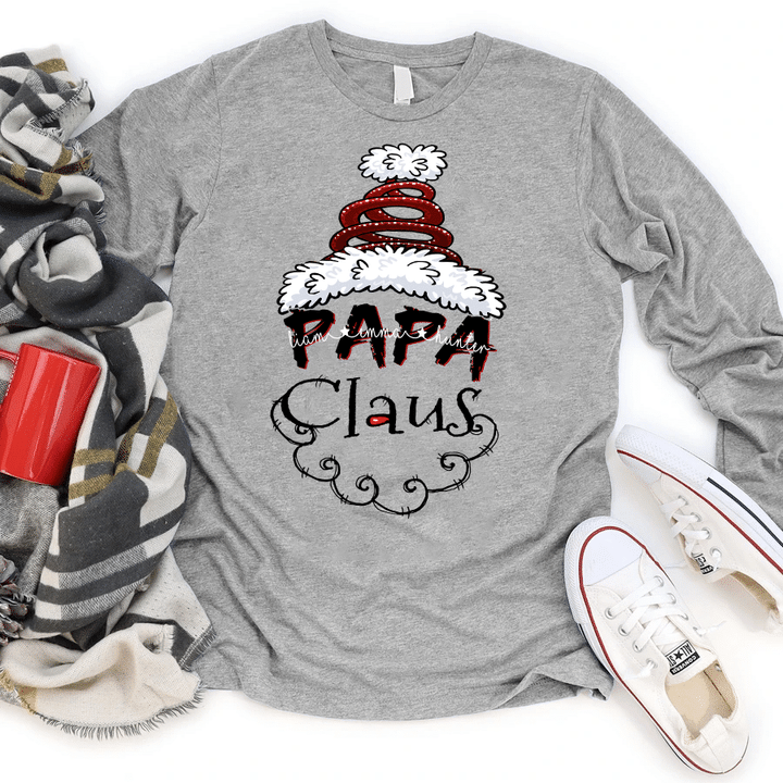 Papa Santa Claus Christmas | Personalized Long Sleeve Shirt
