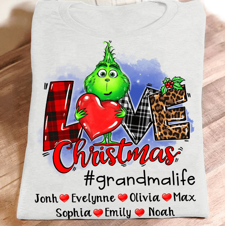 Christmas - Love Grandma Life Cartoon | Personalized T-shirt