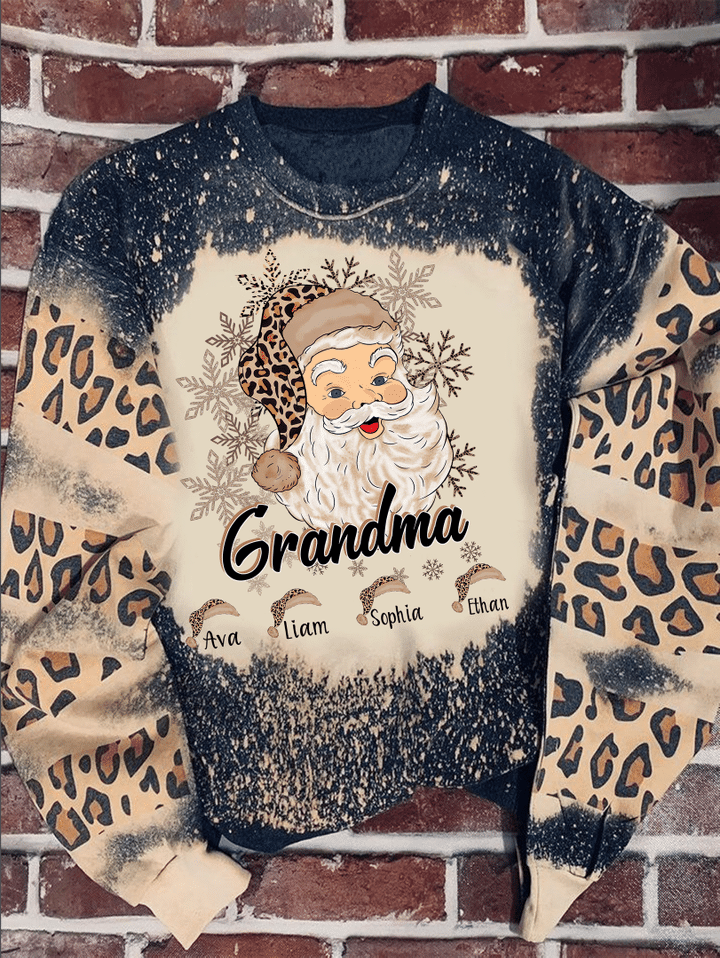Grandma Claus Leopard Christmas | Personalized 3D Shirt