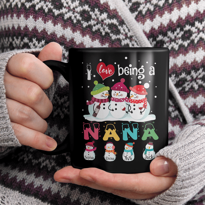 I Love Being A Nana - Snowman Cute | Personalized Mug